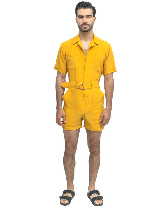 Jumpsuit Corto Color Amarillo
