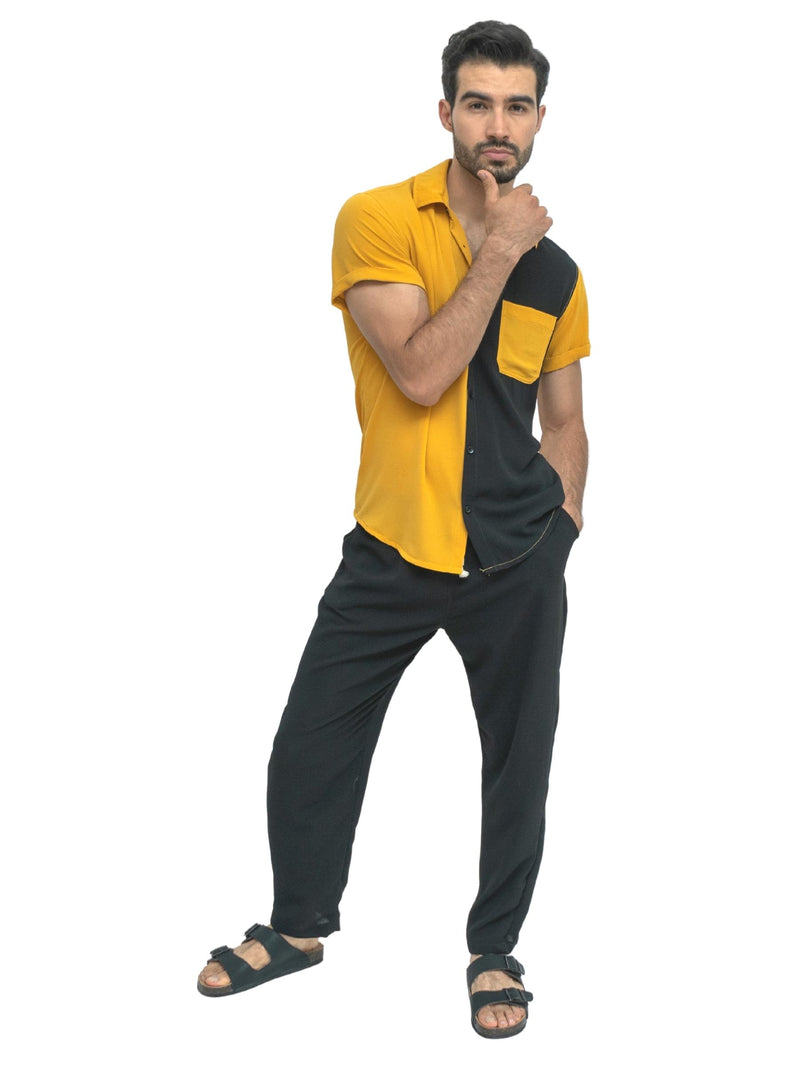 Camisa Amarillo con Negro l Viloria Herman - Main Image