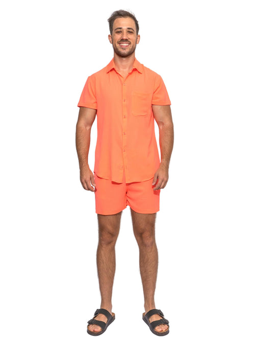 Conjunto de Camisa y Short Color Naranja
