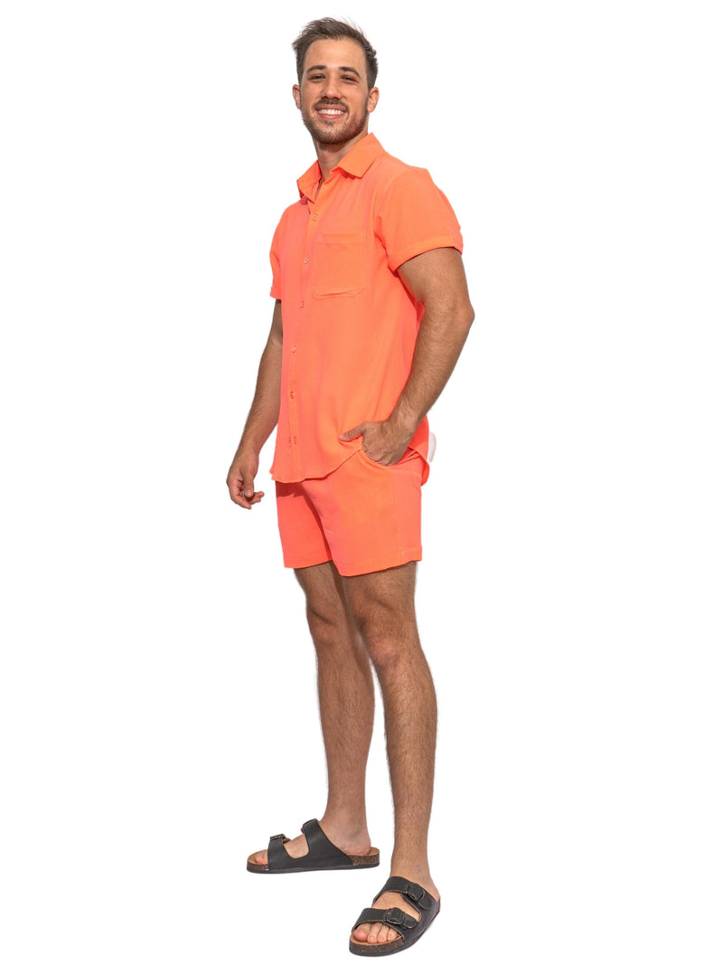 Conjunto de Camisa y Short Color Naranja